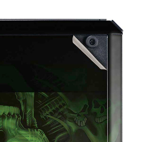 Liquid Blue Green Skulls Cooler Master MasterBox Q300L Mini Tower Skin