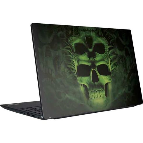 Liquid Blue Green Skulls Dell Vostro Skin