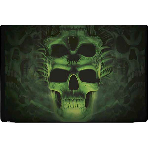 Liquid Blue Green Skulls Dell Vostro Skin