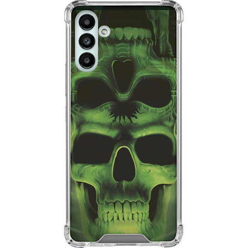 Liquid Blue Green Skulls Galaxy A13 5G Clear Case
