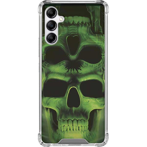 Liquid Blue Green Skulls Galaxy A14 5G Clear Case