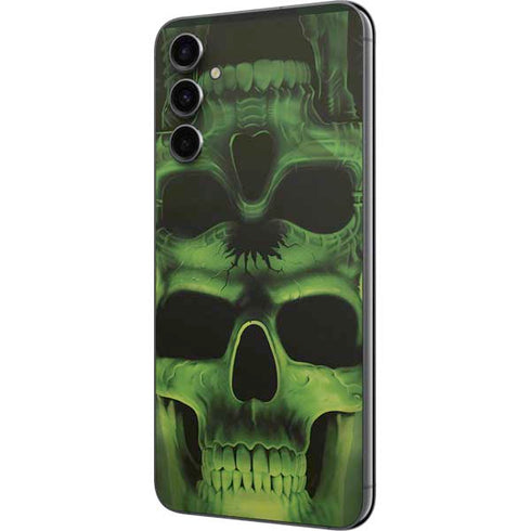 Liquid Blue Green Skulls Galaxy A14 5G Skin