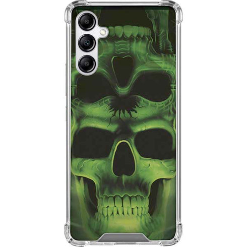 Liquid Blue Green Skulls Galaxy A15 5G Clear Case