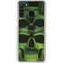 Liquid Blue Green Skulls Galaxy A21 Clear Case