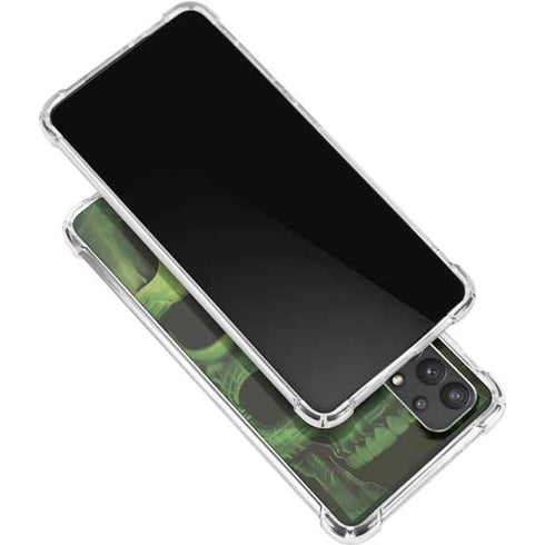 Liquid Blue Green Skulls Galaxy A32 5G Clear Case
