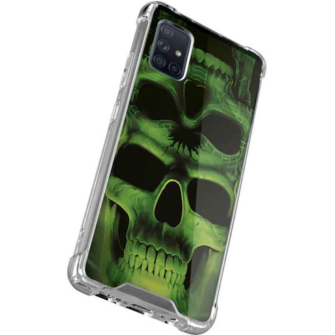 Liquid Blue Green Skulls Galaxy A51 5G Clear Case