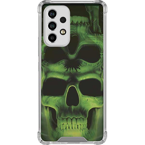 Liquid Blue Green Skulls Galaxy A53 5G Clear Case