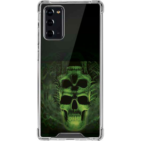 Liquid Blue Green Skulls Galaxy Note20 5G Clear Case