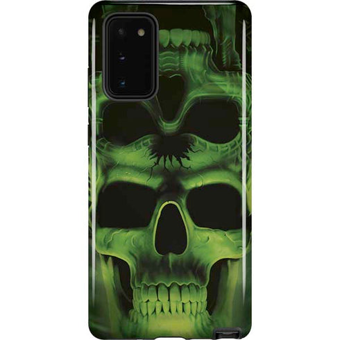Liquid Blue Green Skulls Galaxy Note20 5G Pro Case