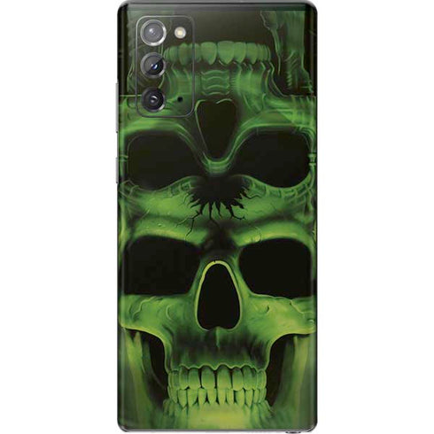 Liquid Blue Green Skulls Galaxy Note20 5G Skin