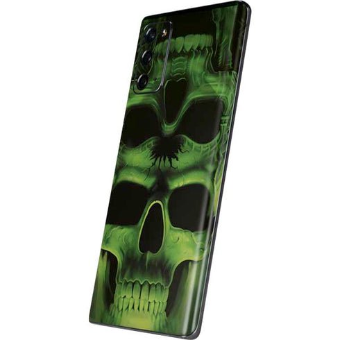 Liquid Blue Green Skulls Galaxy Note20 5G Skin