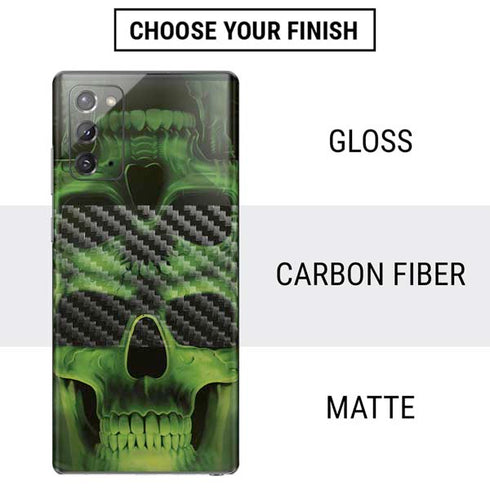 Liquid Blue Green Skulls Galaxy Note20 5G Skin