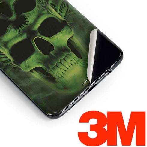 Liquid Blue Green Skulls Galaxy S10 Skin