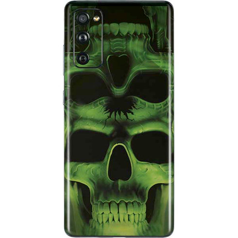 Liquid Blue Green Skulls Galaxy S20 Fan Edition Skin