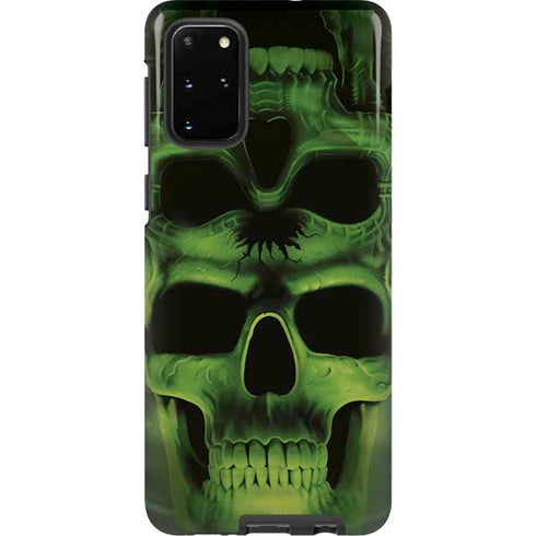 Liquid Blue Green Skulls Galaxy S20 Plus Pro Case