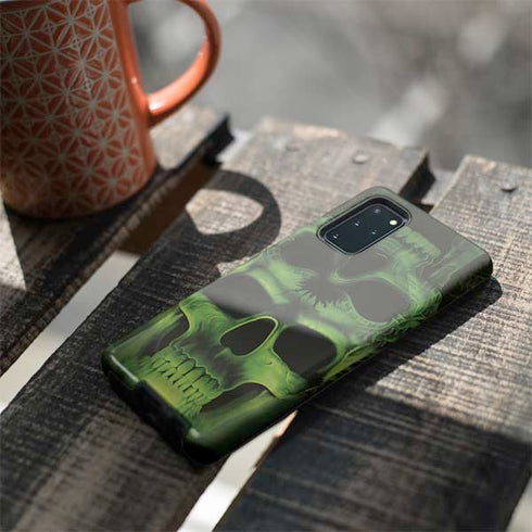 Liquid Blue Green Skulls Galaxy S20 Plus Pro Case