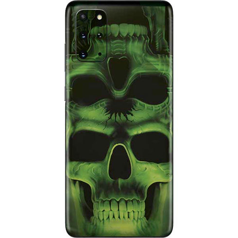 Liquid Blue Green Skulls Galaxy S20 Plus Skin