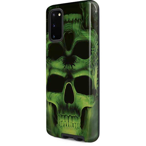 Liquid Blue Green Skulls Galaxy S20 Pro Case