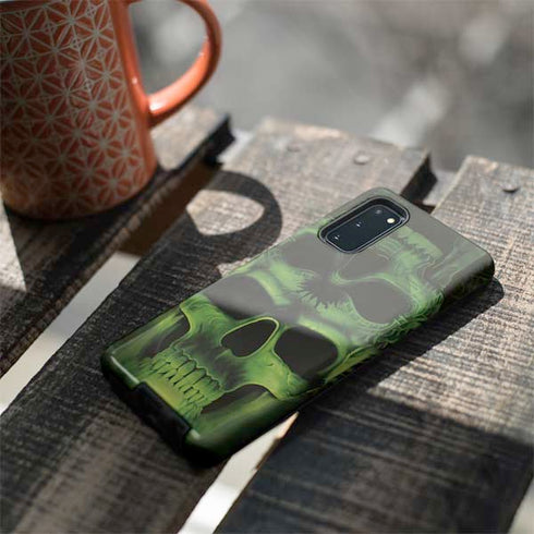 Liquid Blue Green Skulls Galaxy S20 Pro Case