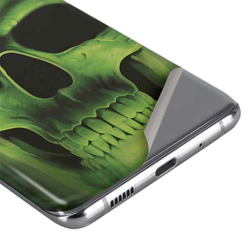 Liquid Blue Green Skulls Galaxy S20 Skin