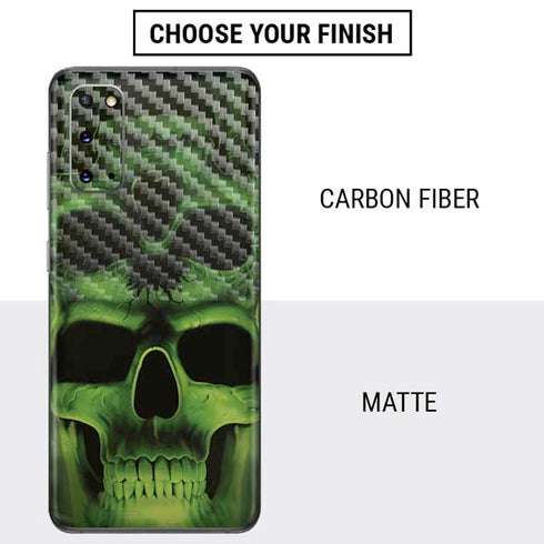 Liquid Blue Green Skulls Galaxy S20 Skin