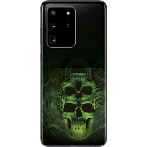 Liquid Blue Green Skulls Galaxy S20 Ultra 5G Skin