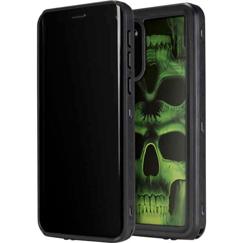 Liquid Blue Green Skulls Galaxy S20 Waterproof Case