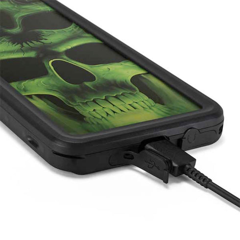 Liquid Blue Green Skulls Galaxy S20 Waterproof Case