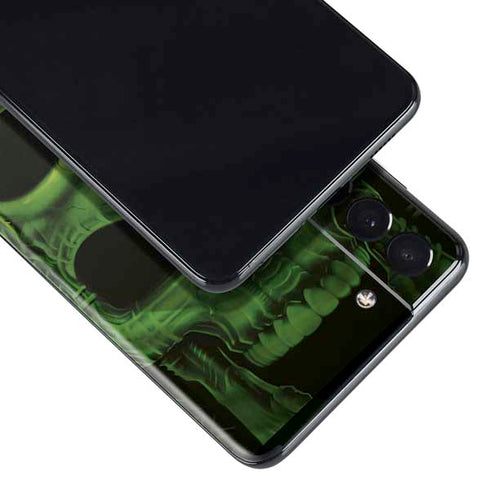 Liquid Blue Green Skulls Galaxy S21 5G Skin