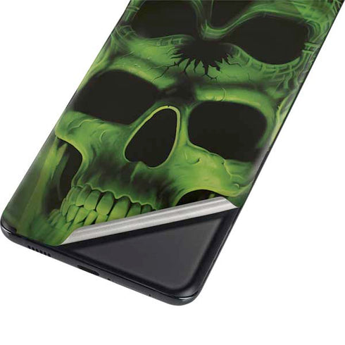 Liquid Blue Green Skulls Galaxy S21 5G Skin