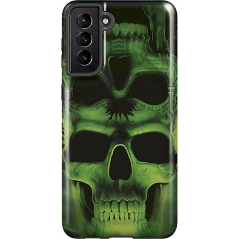 Liquid Blue Green Skulls Galaxy S21 Plus 5G Pro Case