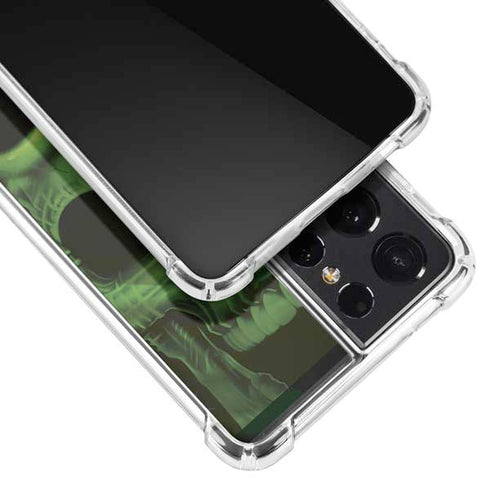 Liquid Blue Green Skulls Galaxy S21 Ultra 5G Clear Case