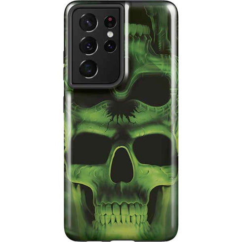 Liquid Blue Green Skulls Galaxy S21 Ultra 5G Pro Case