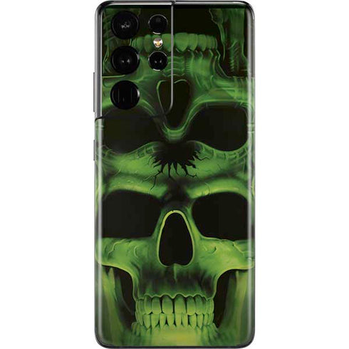 Liquid Blue Green Skulls Galaxy S21 Ultra 5G Skin