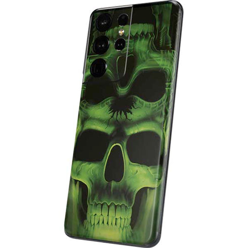 Liquid Blue Green Skulls Galaxy S21 Ultra 5G Skin