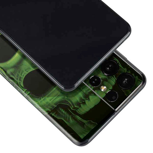 Liquid Blue Green Skulls Galaxy S21 Ultra 5G Skin