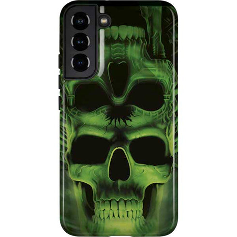 Liquid Blue Green Skulls Galaxy S22 Plus Pro Case