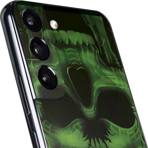 Liquid Blue Green Skulls Galaxy S22 Plus Skin