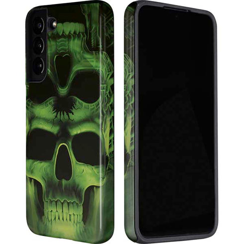 Liquid Blue Green Skulls Galaxy S22 Pro Case