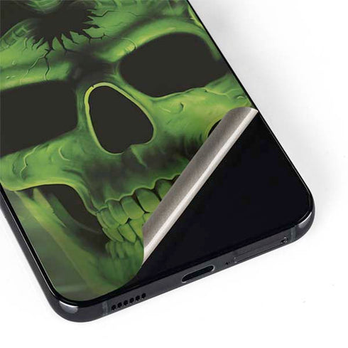 Liquid Blue Green Skulls Galaxy S22 Skin