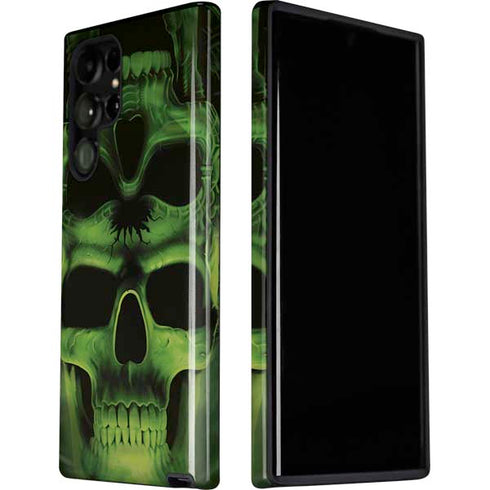 Liquid Blue Green Skulls Galaxy S22 Ultra Pro Case