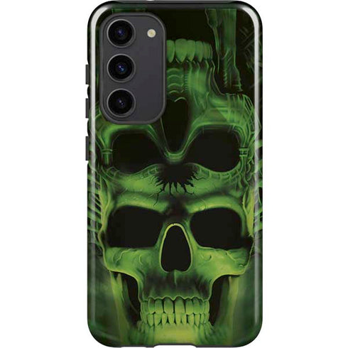 Liquid Blue Green Skulls Galaxy S23 Plus Pro Case