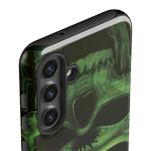 Liquid Blue Green Skulls Galaxy S24 Plus Impact Case