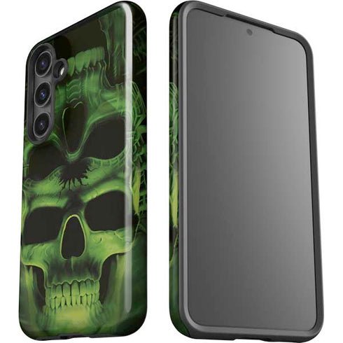 Liquid Blue Green Skulls Galaxy S24 Plus Impact Case