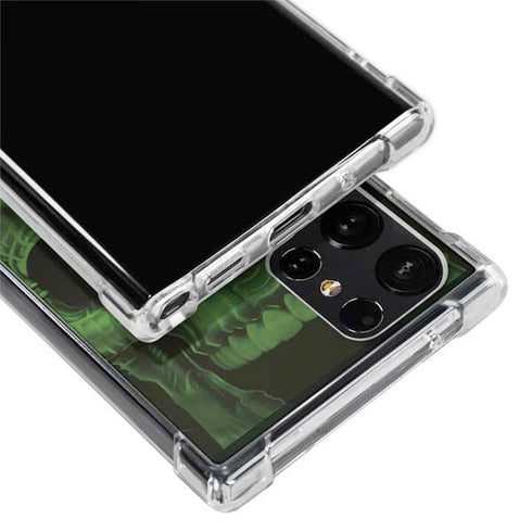 Liquid Blue Green Skulls Galaxy S24 Ultra Clear Case