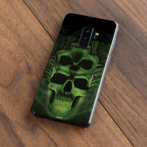 Liquid Blue Green Skulls Galaxy S9 Plus Skin
