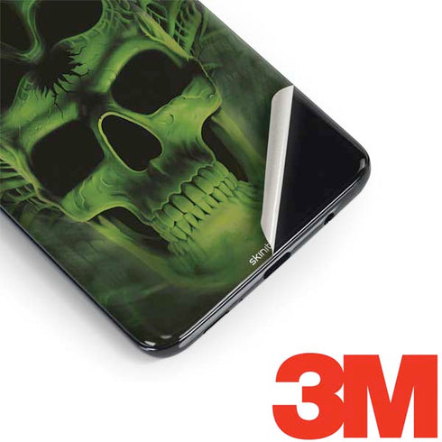 Liquid Blue Green Skulls Galaxy S9 Skin