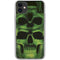 Liquid Blue Green Skulls iPhone 11 Clear Case