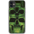 Liquid Blue Green Skulls iPhone 11 Clear Case