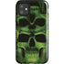 Liquid Blue Green Skulls iPhone 11 Impact Case